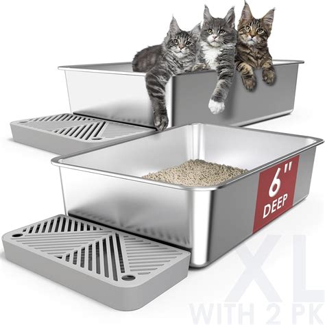 suzzipaws stainless steel litter box|cat litter boxes.